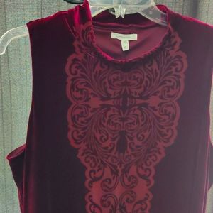 Maurices Burgundy Velvet Dress